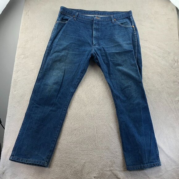 Wrangler Mens Jeans Size 40X30 Blue Denim Straight Leg Classic Casual Cotton - Picture 12 of 13